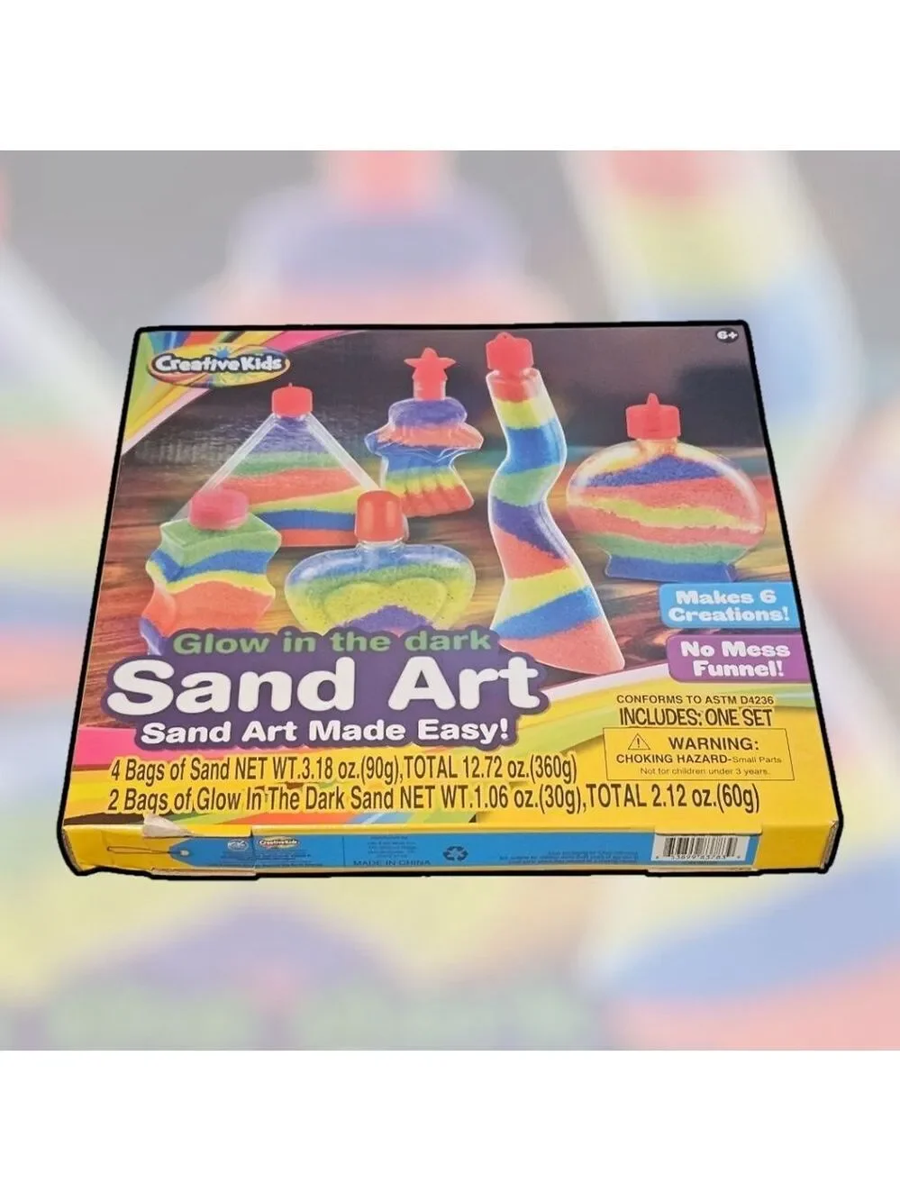 Creative Kids One Size Multicolor Glow in Dark Sand Art